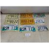 Image 1 : Nine License Plates Including Four Vintage Plates and Two Bison Plates, Manitoba and Florida