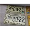 Image 2 : Nine License Plates Including Four Vintage Plates and Two Bison Plates, Manitoba and Florida