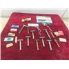 Image 1 : Ten Vintage Safety Razors with Blades, Hair Clipper, Brush, and Matchbook Covers