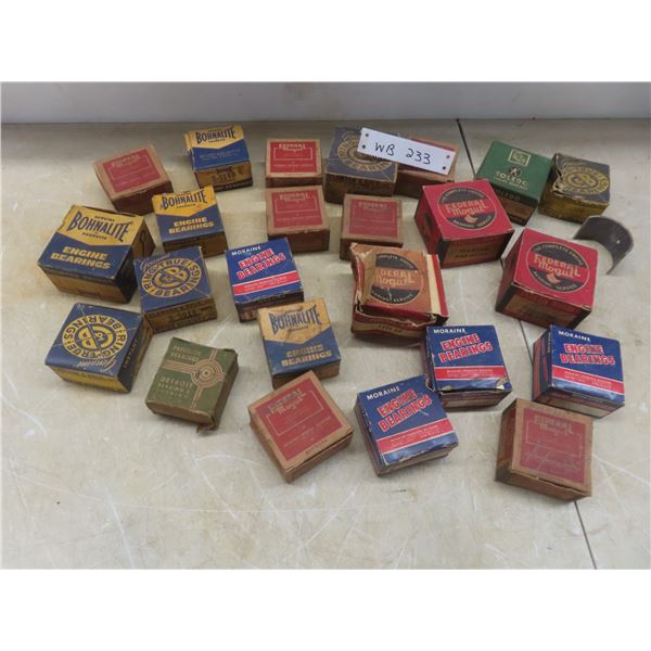 Twenty-Four Boxes of 1940s Ford Engine Bearings, New Old Stock