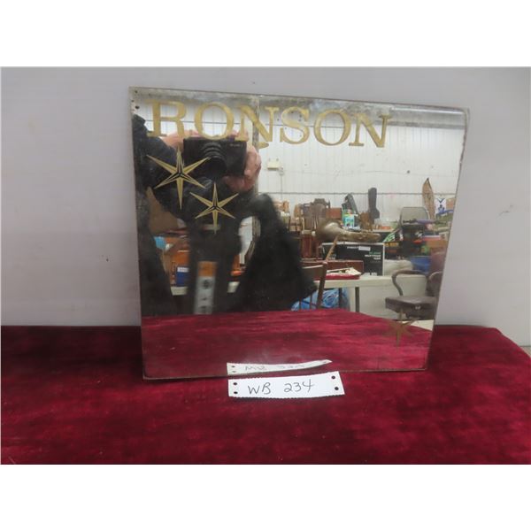 Vintage Ronson Lighter General Store Mirror, 11" x 10"