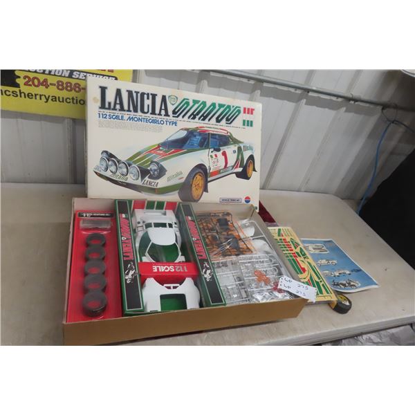Nitto 1/12 Scale Model of Lancia Race Car Unassembled with Box, Vintage