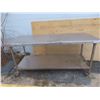 Image 9 : Stainless Steel Rolling Table, 34" x 30" x 72"