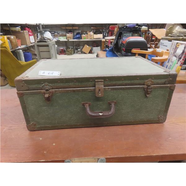 Soldier’s Footlocker Stamped 1953, 12" x 30 1/2" x 19"