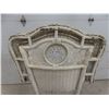 Image 5 : White Wicker Rocking Chair, Ornate Circular Back Motif, Openwork Sides, Rolled Arms