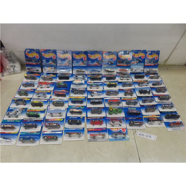 Seventy Hot Wheels Diecast Cars (1990s)