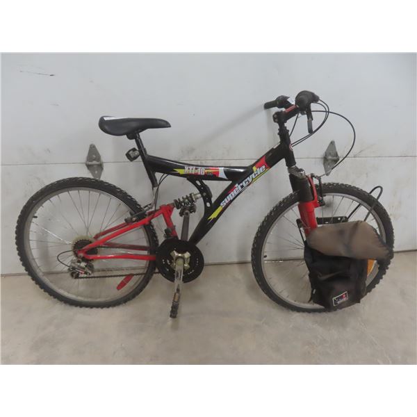Supercycle KT1-18DS Variable-Speed Bicycle, 25", With Cargo Bag