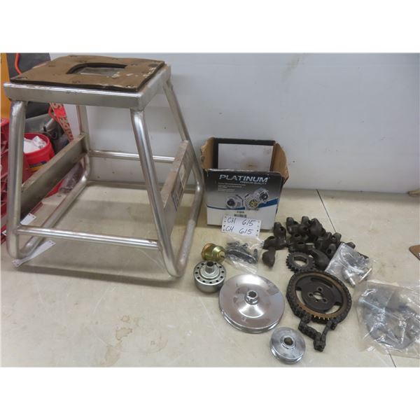 Aluminum Motorcycle Stand and Miscellaneous Auto Parts