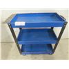 Image 1 : Rolling Metal Service Cart, 14" x 28" x 30"