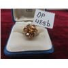 Image 1 : 9K Gold Ring With Citrine and Diamonds, Size 9 (Includes Appraisal, Valued at $1,500)