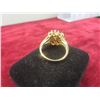 Image 2 : 9K Gold Ring With Citrine and Diamonds, Size 9 (Includes Appraisal, Valued at $1,500)