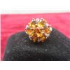 Image 5 : 9K Gold Ring With Citrine and Diamonds, Size 9 (Includes Appraisal, Valued at $1,500)