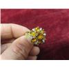 Image 9 : 9K Gold Ring With Citrine and Diamonds, Size 9 (Includes Appraisal, Valued at $1,500)
