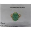 Image 10 : 14K Gold Ring With Jadeite Jade, Size 7, With Appraisal (Total Weight 3.60 g, Replacement Value