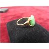 Image 3 : 14K Gold Ring With Jadeite Jade, Size 7, With Appraisal (Total Weight 3.60 g, Replacement Value