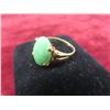 Image 4 : 14K Gold Ring With Jadeite Jade, Size 7, With Appraisal (Total Weight 3.60 g, Replacement Value