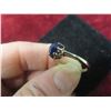 Image 6 : Vintage 10K White Gold and Blue Sapphire Ring, Size 6, Approx Weight 71g