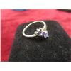 Image 3 : 10K White Gold and Natural Tanzanite Ring, Size 7