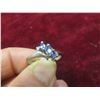 Image 8 : 10K White Gold and Natural Tanzanite Ring, Size 7