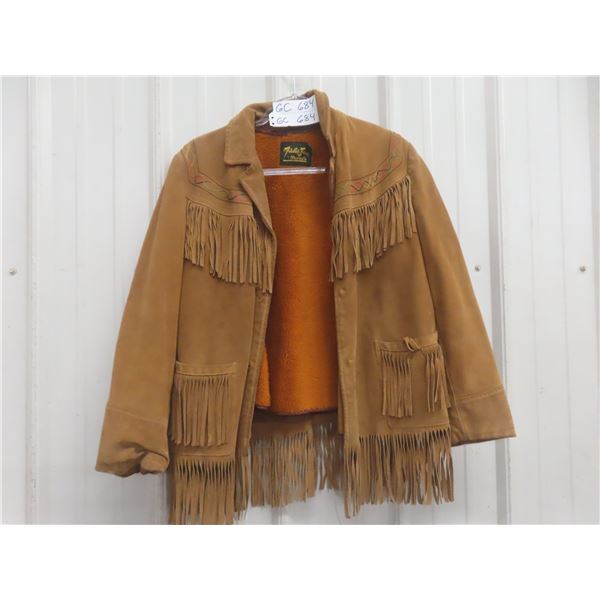 Métis Women’s Leather Jacket With Tassels and Removable Liner