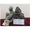 Image 1 : Two “Eskimo Art” Soapstone-Style Carvings