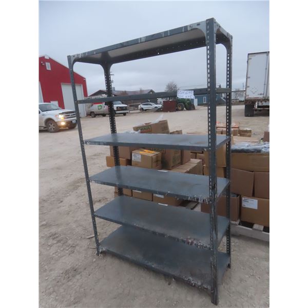 Five-Tier Metal Shelf, 75" x 48" x 18"