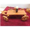 Image 8 : Vintage Wooden Wagon Lamp, 13" x 20" x 8"