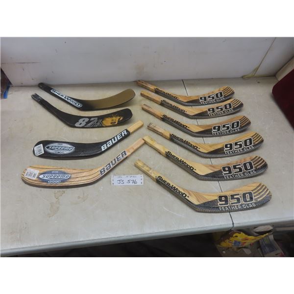 Ten Left-Handed Hockey Stick Replacement Blades