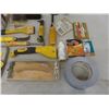 Image 4 : Painting Supplies Including Brushes, Scrapers, Trowels, Knives, Glue Gun, Duct Tape, Hammers, and