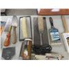 Image 7 : Painting Supplies Including Brushes, Scrapers, Trowels, Knives, Glue Gun, Duct Tape, Hammers, and