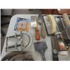 Image 8 : Painting Supplies Including Brushes, Scrapers, Trowels, Knives, Glue Gun, Duct Tape, Hammers, and