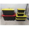 Image 1 : Six Totes With Lids (Various Sizes)