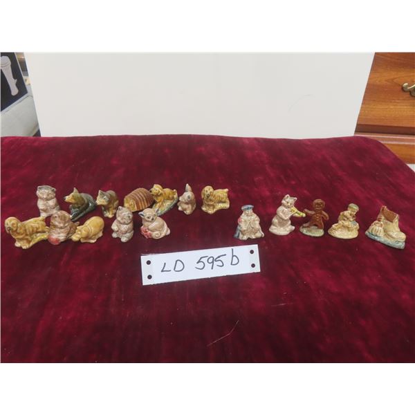 Seventeen Red Rose Tea Figurines