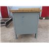 Image 3 : Steel Work Table and Storage Cabinet With Butcher Block Top, 34" x 30" x 60"