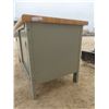 Image 5 : Steel Work Table and Storage Cabinet With Butcher Block Top, 34" x 30" x 60"