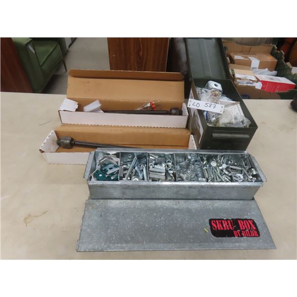 Two Tie Rod Ends, Hardware, and More