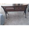 Image 3 : Cast Iron and Wood Garden Bench, 50" Wide