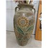 Image 6 : Large Floor Vase With Dried Flowers and Twisted Willows, 76" High, and Wooden Ironing Board