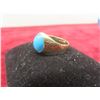 Image 3 : 14K Stamped Gold and Natural Turquoise Stone Ring