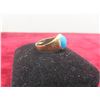 Image 4 : 14K Stamped Gold and Natural Turquoise Stone Ring