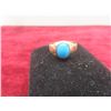 Image 5 : 14K Stamped Gold and Natural Turquoise Stone Ring