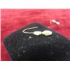 Image 7 : 14K Natural Turquoise Stone and Gold Earrings and 14K Rice Pearl Gold Earrings (Stamped)