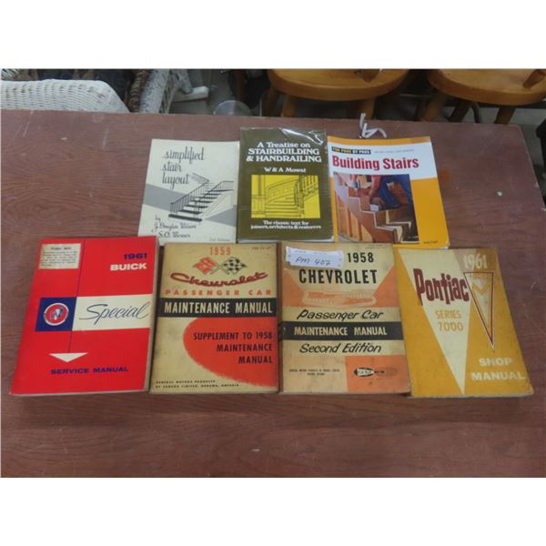 Four Car Manuals: 1958 Chevrolet, 1961 Buick, Pontiac, and More