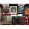 Image 3 : Glass Christmas Ornaments and Stained-Glass Santa Light