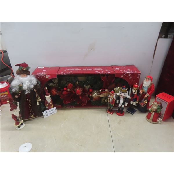 Christmas Wreath, Santa Tree Topper, Nutcrackers, and More