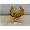 Image 1 : Vintage Lorraine Art Glass Centerpiece Bowl, 10 1/2" High