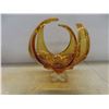 Image 3 : Vintage Lorraine Art Glass Centerpiece Bowl, 10 1/2" High