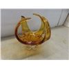 Image 5 : Vintage Lorraine Art Glass Centerpiece Bowl, 10 1/2" High