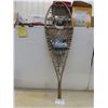 Image 1 : Wooden Snowshoe, 48", Decorated With Stained-Glass Picture