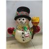 Image 5 : Christmas Decorations Including 3 Outdoor Snowman, Tree-Top Star, Lights, and White Chandelier With